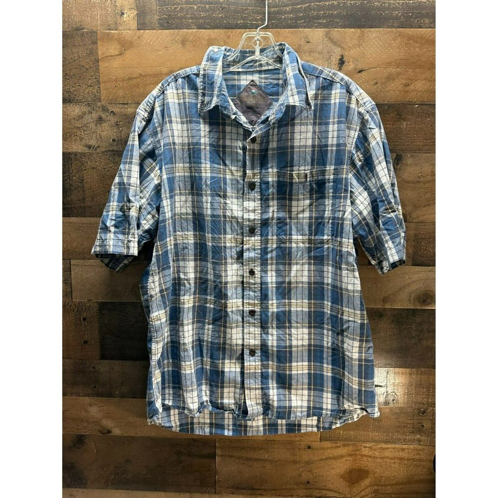 Red Head Men's Short‎ Sleeve Button Up Size Medium